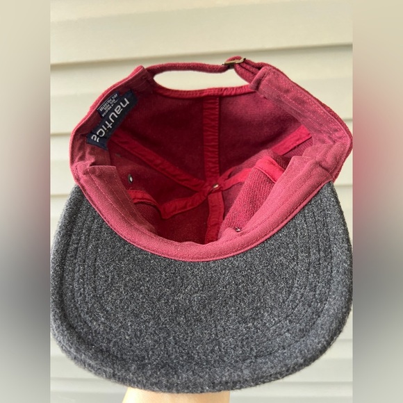 Vintage 90’s Nautical 80% Wool Hat Red/Black - Picture 7 of 8
